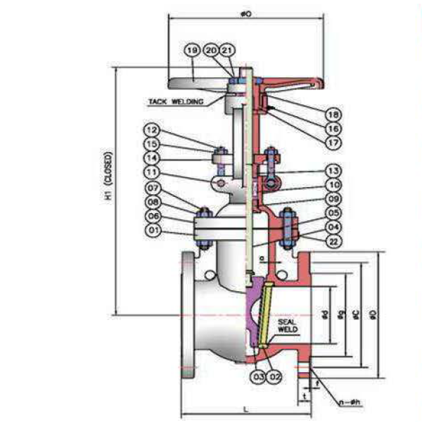 Cast Steel Gate Valve - ANSI 300